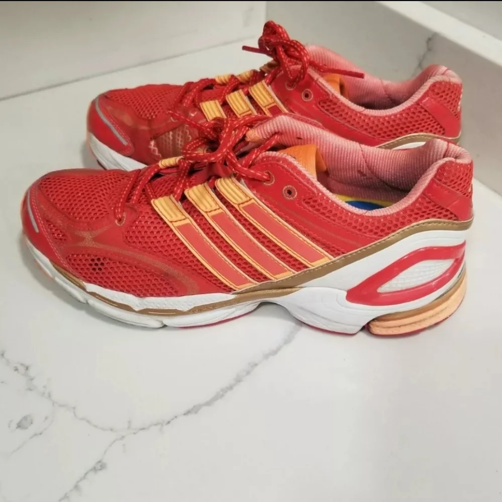 EUC Adidas Adiprene Formotion Men's Running Sneakers Size 8.5 Orange/White - Picture 4 of 10